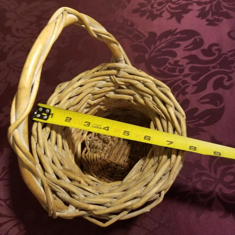 Bird's Nest Woven Basket Décor Costume Prop Boho Rustic
